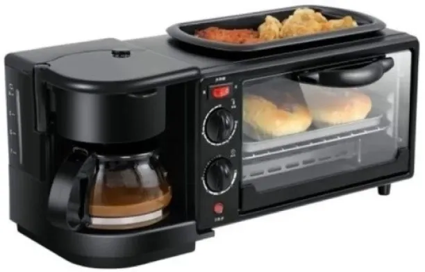 Digimark 6-Litre 3in 1 Breakfast Maker with Coffee Maker, ni Oven, Non Stick Grill Toaster Oven Por…