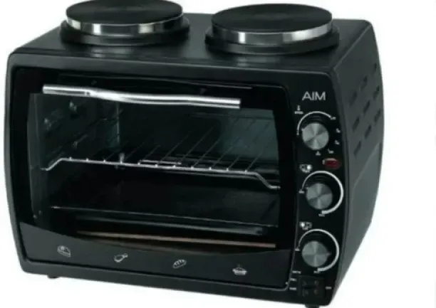 Aim 22-Litre Compact Oven With Two Plates Electric Coil Stove Oven