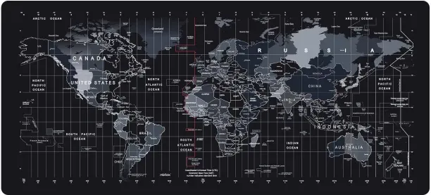 mixbox Anti-Slip World Map Gaming Mouse Pad - XL XS (27-29 cm) Wicket Keeping Pad