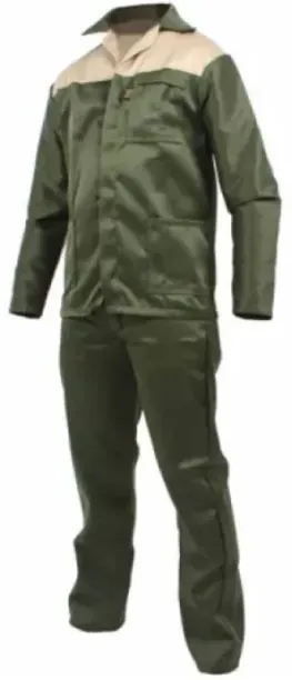 General Merchandise Overall 2 Piece 2T Khaki-Green Range Polypropylene Button Paint Coverall for  M…