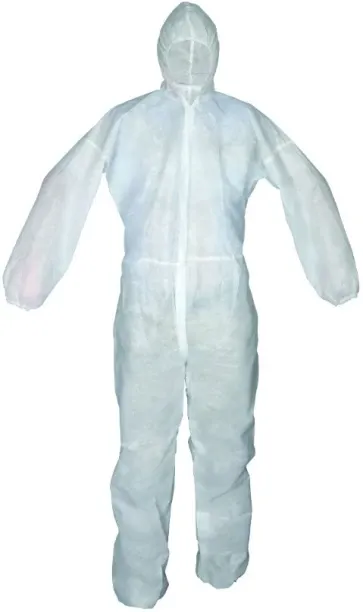 SpunBond Non-Woven 50 GSM Large Polypropylene Zipper Hooded Paint Coverall for  Men, Women