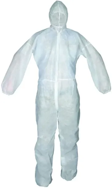 SpunBond Non Woven Coverall 50 GSM 2XL Polypropylene Zipper Hooded Paint Coverall for  Men, Women