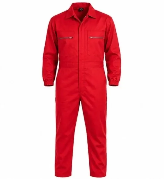 ContiX Men’s Heavy Duty Workwear Overall / Conti Suit – Red - Poly Cotton Zipper Paint Coverall for…