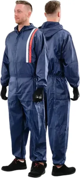 Car System Paint Overall Anti-static Navy Polypropylene Zipper Hooded Paint Coverall for  Women, Men