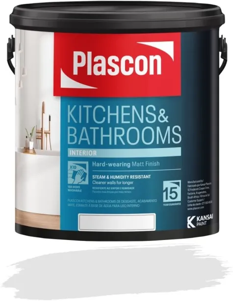 Plascon Matte White Kitchen & Bathroom Interior Paint White Emulsion Wall Paint