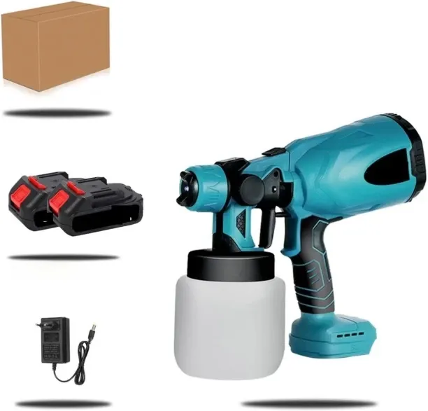 SHIJIN Pressure Spray Gun, 800ML Electric Spray Gun Handheld Cordless High Power Electric Paint Spr…