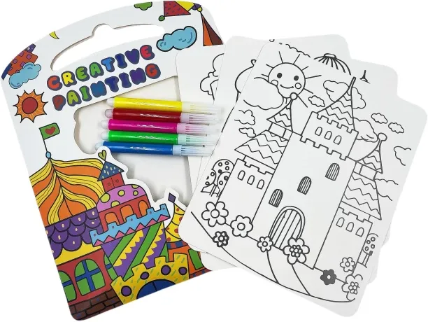 Creative Painting Kids Magic Coloring 2 in 1 Drawing Painting Labyrinth Paper For Kids-Brown
