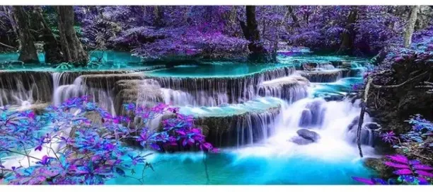 Heavenly Whispers DIY Paint by numbers - Purple Cascades - Large 40x90cm Acrylic Single 40 cm x 90 …