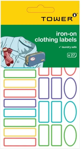 TOWER Iron-On Clothing Labels Self Adhesive Paper Label