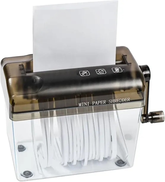 BOWENSTORE Mini Hand Shredder Portable Paper Shredder Manual Shredder Documents Paper Cutting Tool …