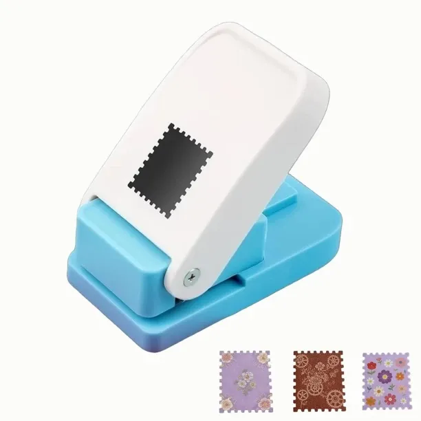 LIUHUI Stamp Puncher, 1X0.8inch Rectangular Postage Stamp Punch, Stamp Hole Puncher Lever Action St…