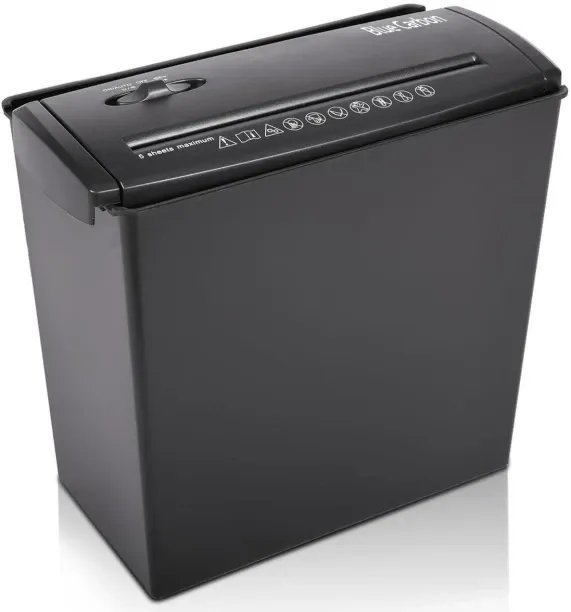 Blue Carbon 5 Sheet Shredder Strip Cut Paper Shredder Cross Cut Blade Paper Shredder