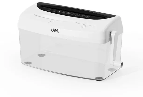 DELI Paper Shredder 4L Strip-Cut A4 (3 × 23 mm), Allows CD & Card Shredding Cross Cut Blade Paper S…