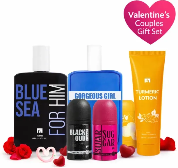 M-SCENTS Ultimate Him & Her Valentine Gift Set Eau de Parfum - Floral for Men & Women