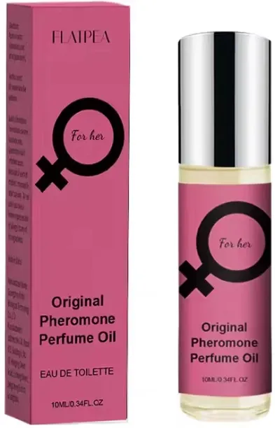 FLATPEA FOR HER – Pheromone Luxury Roll‑On Perfume (10ml) Eau de Cologne  -  Fresh, Oriental, Woody…