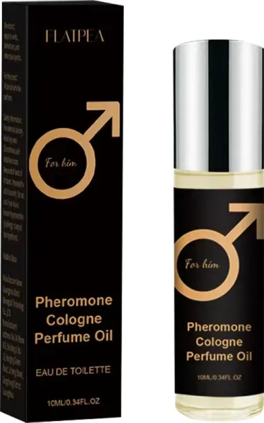 FLATPEA FOR HIM – Pheromone Luxury Roll‑On Perfume (10ml) Eau de Cologne  -  Fresh, Oriental, Woody…