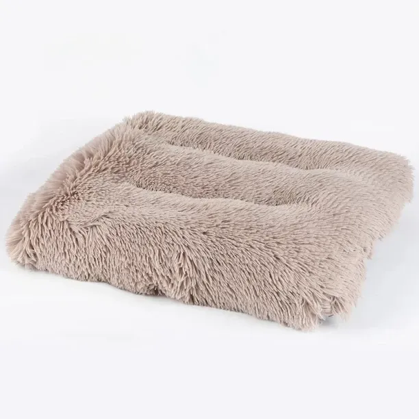 MAX Seasons Warm Pet Mattress Plush Dog Sofa,S-65x48cm,Champagne NA Pet Bed