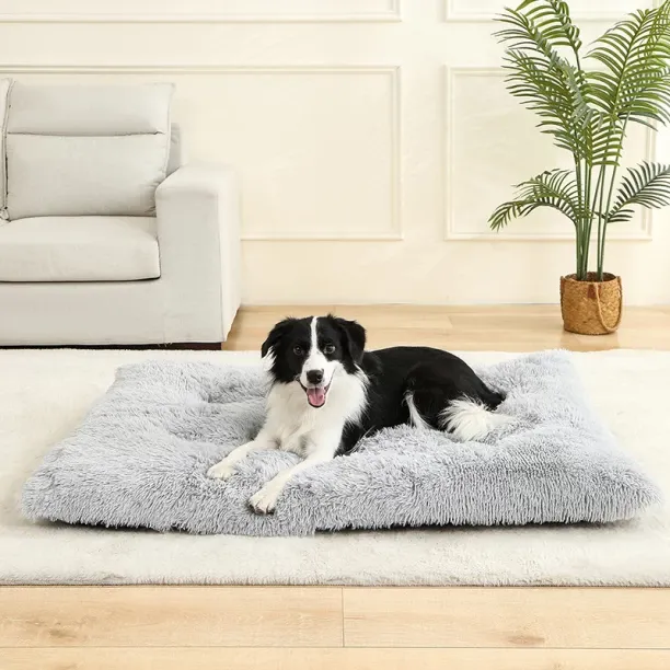 MAX Dog Beds House Long Plush Best,Gray,70x100cm NA Pet Bed