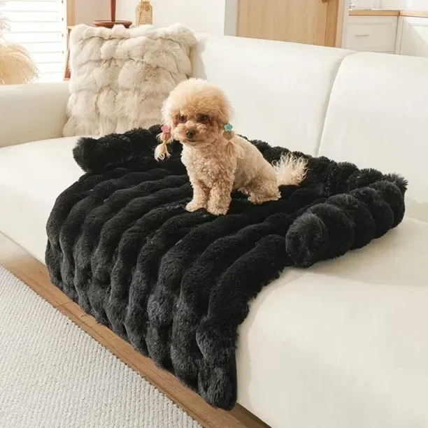 MAX Accessories Dog Bed Small Dog Baskets Puppy,75x75cm,Black NA Pet Bed