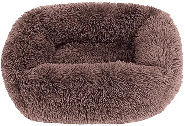 MAX Bed Cushion Plush Square Beds Dog Pet,55x45CM,Light Brown NA Pet Bed