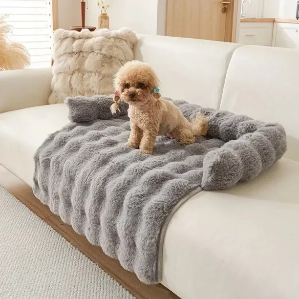 MAX Accessories Dog Bed Small Dog Baskets Puppy,75x75cm,Grey NA Pet Bed