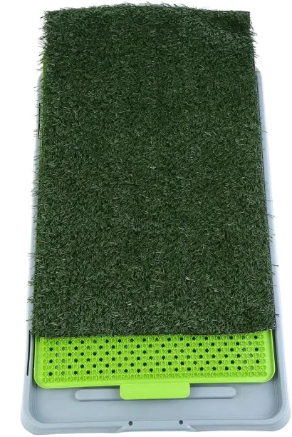 Zabava 3 Tier Puppy Dog Pet Training Artificial Grass Potty Patch Tray XL Pet Bed