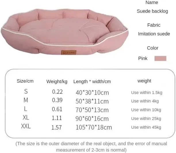 MAX Sofa Big Bed Pets Dogs Accessories Small,L 70x50cm,Pink NA Pet Bed