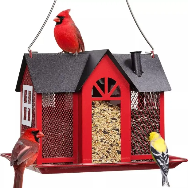Flycross Swing house bird feeders Carbon Steel Pet Bowl & Bottle