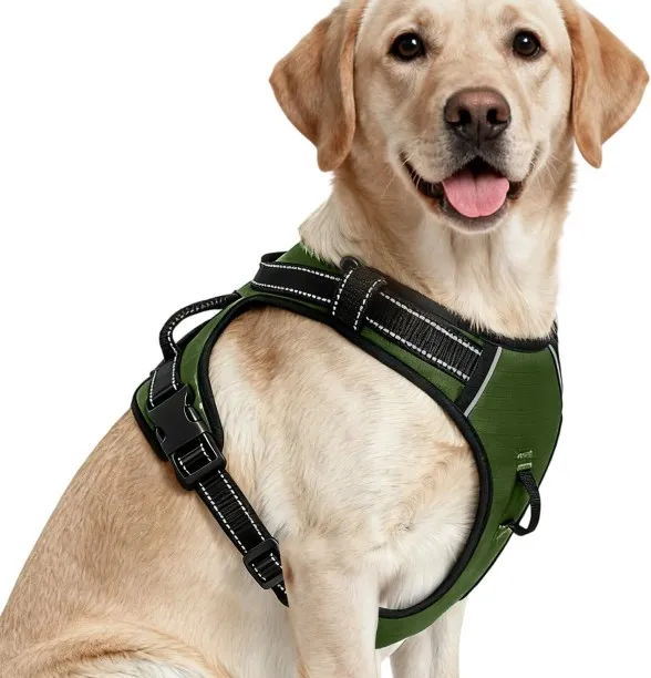 Junxidz No Pull Dog Harness, No Chock Reflective Adjustable Soft Padded Pet Vest with Easy Control …