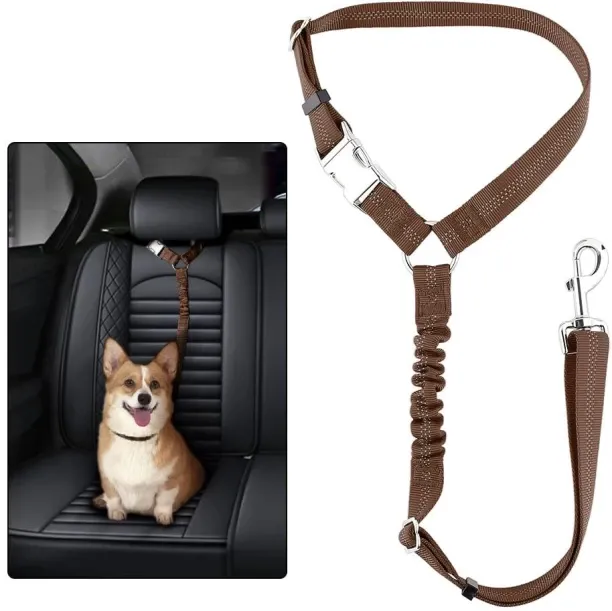 Shiyuan Dog Seat Belt for Car Headrest, Reflective and Adjustable Restraint with Elastic Bungee for…