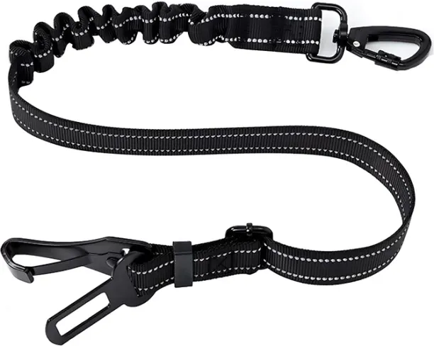 ALANES 3-in-1 Dog Seat Belt Bungee Leash Adjustable Car Seatbelt Harness Dog Safety Harness