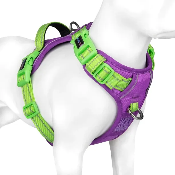 Junxidz Upgraded No Pull Dog Harness, Reflective Adjustable Vest, with a Training Handle + 2 Metal …