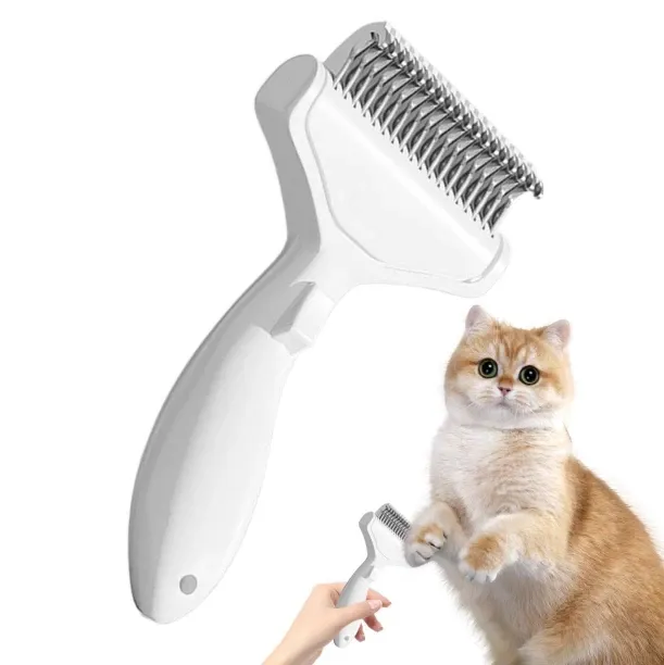 ZZP Cat Grooming Comb | Stainless Steel Teeth Animals Massager - Cat Hair Remover Brush Pet Comb,fo…