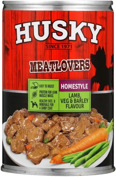 Husky Homestyle Lamb, Vegetables and Barley Flavour Lamb, Vegetable 385 g Wet Adult, Senior, Young …