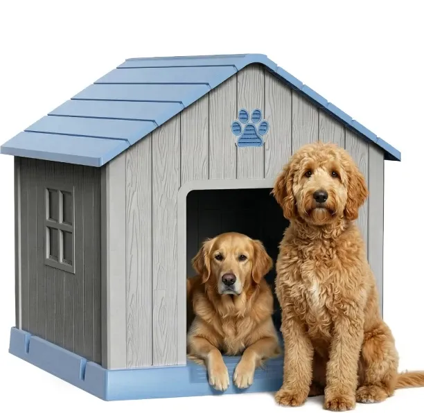 Topika Dog House Outdoor Waterproof Large Kennel with Raised Floor - L Dog House