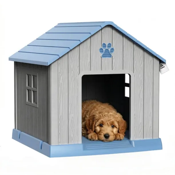 Topika Dog House Outdoor Waterproof Large Kennel with Raised Floor - M Dog House
