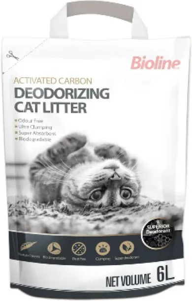 Bioline Activated Carbon Deodorizing Clumping Pet Litter Tray Refill