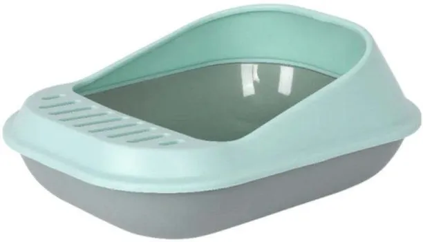 WigWagga Semi-Open Cat Litter Box With Free Scoop 52cm Pet Litter Tray Refill