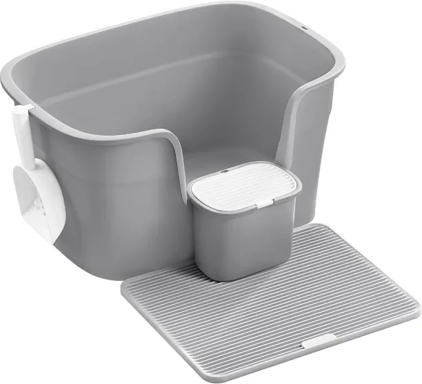LASA Extra Large Cat Box with High Sides & Scoop Pet Litter Tray Refill