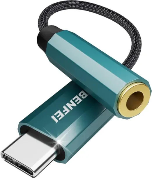 BENFEI Blue USB-C (DAC) to 3.5mm AUX Audio Output Adapter Headphone Adapter
