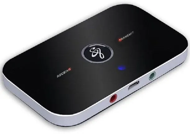 Elctro_World Black Wireless 2-in-1 audio receiver/transmitter Headphone Splitter