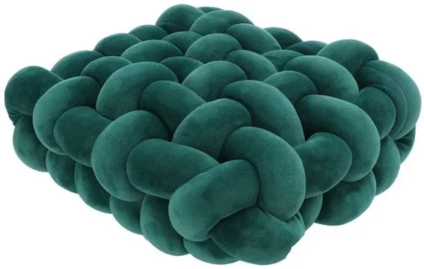 Generic Spandex Outer Square Velvet Knot Pillow Polyester Fibre Stripes Cushion