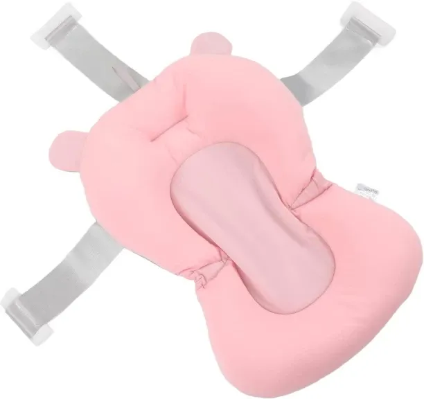 Generic Baby Bath Cushion, Support Mat, Foldable Adjustable Infant Supporter for Newborn Cotton Sol…