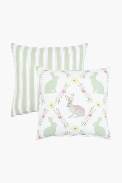 Aura Colab Coralbloom 2 Pack Cotton Chair Pads 45 × 45cm – Nature Inspired Seat Cushions Cotton Str…