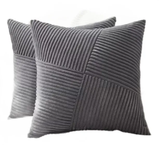 Generic Corduroy Pillow Corduroy Pillow Polyester Fibre Geometric Cushion