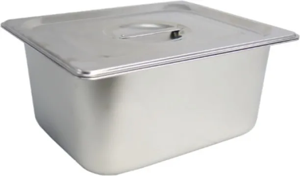 Bain Marie Food Insert with Lid - 1/2 Deep, 33 x 27 x 14 cm Tray