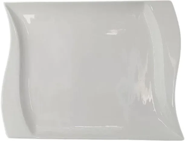 Danny Home BW009-1 White Wavy Shape Plate 29.5cm Dinner Plate