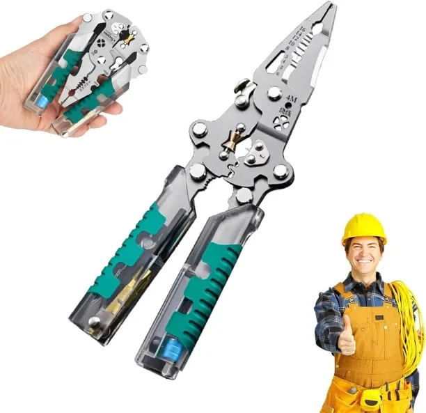 Happyfun Upgraded Pinzas Plegables Multifunción Para Electricista, Folding Stylus Screwdriver Wire …