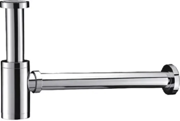 Designer Concepts Devario Premio Bottle Trap Round Brass -Chrome 32 mm Plumbing Pipe