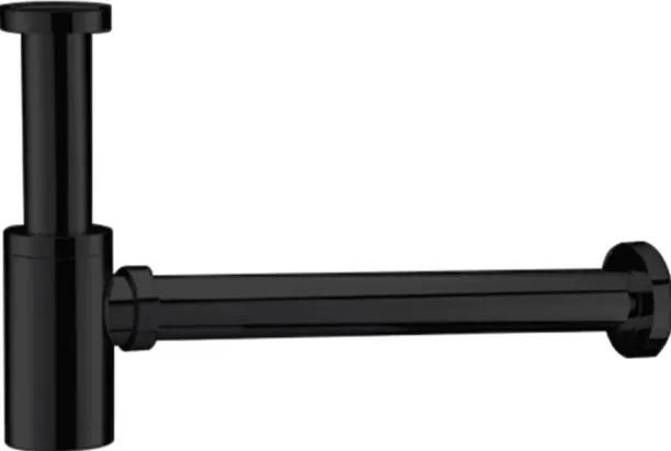 Designer Concepts Devario Premio Bottle Trap Round Brass -Matte Black 32 mm Plumbing Pipe
